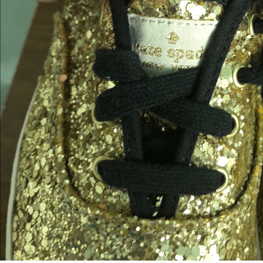 Kate Spade Gold Glitter shoes - Picture 4 of 4